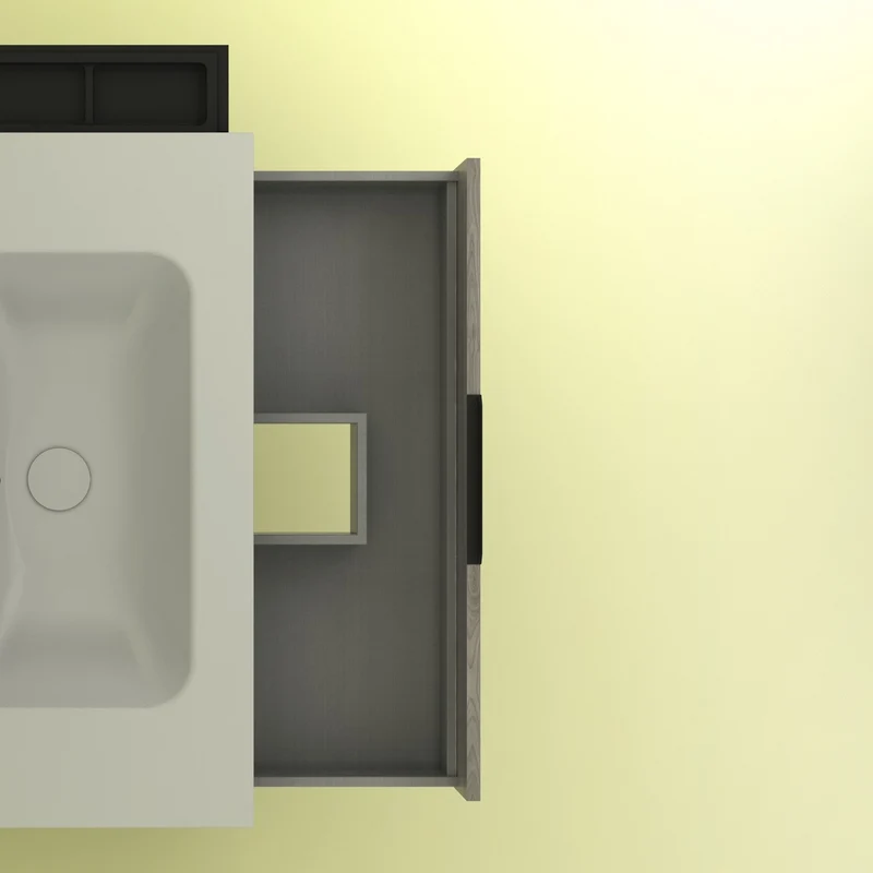 Mueble lavabo KEIKO. Opción Blanco, Gris y Fumé