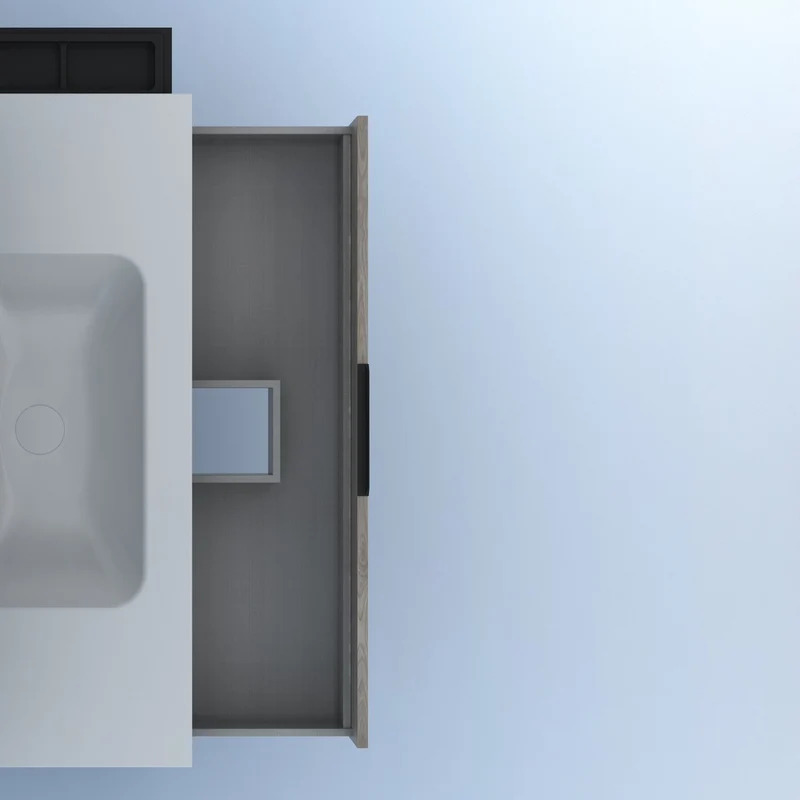 Mueble lavabo KEIKO. Opción Blanco, Gris y Fumé