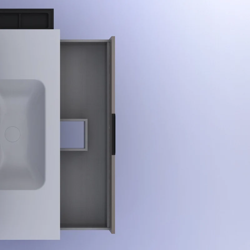 Mueble lavabo KEIKO. Opción Blanco, Gris y Fumé