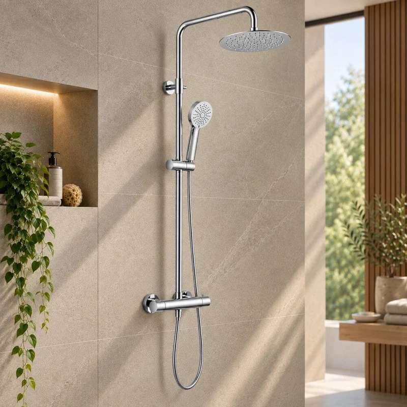 Columna de ducha termostática PONTI cromada