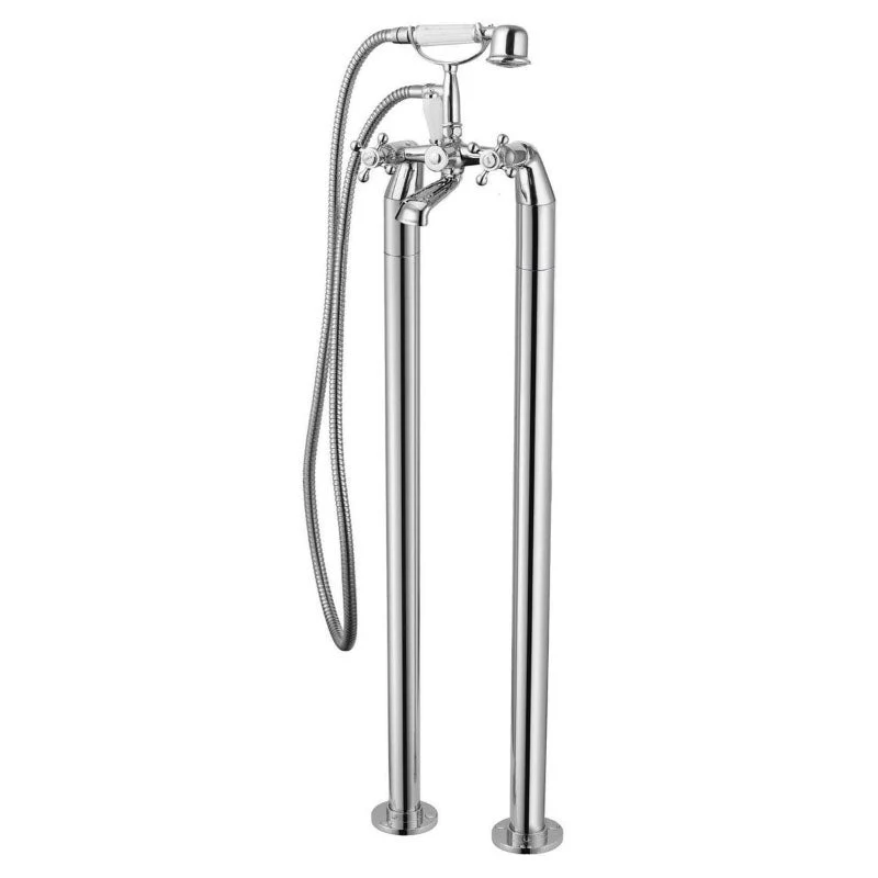 Grifo bimando retro sobre SUELO bañera/ducha VICTORIA