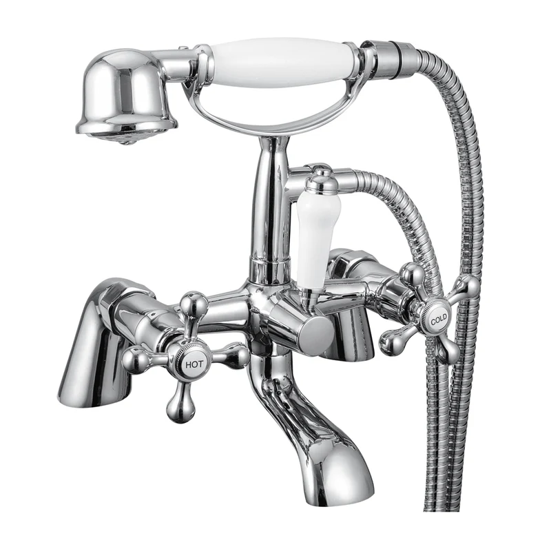 Grifo bimando retro sobre SUELO bañera/ducha VICTORIA