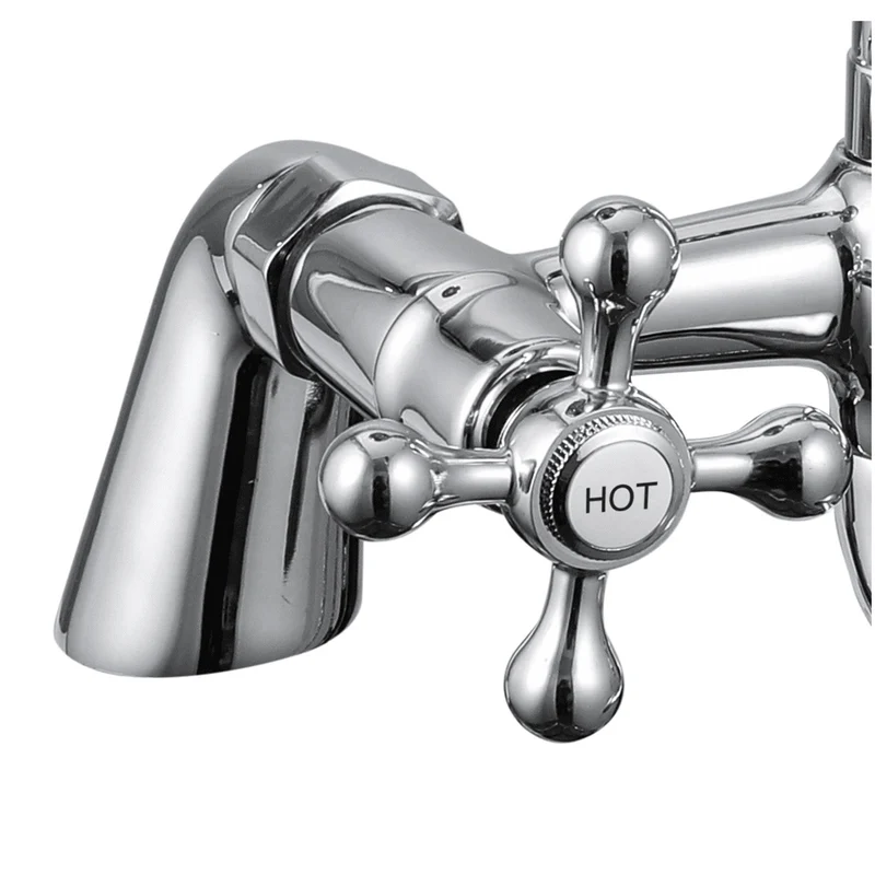 Grifo bimando retro sobre SUELO bañera/ducha VICTORIA