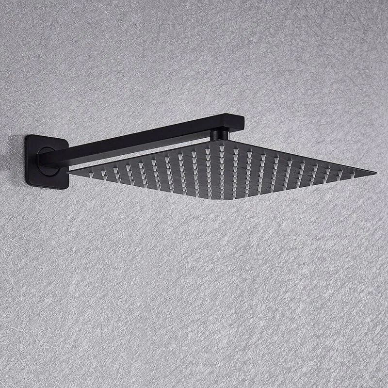 Conjunto de ducha empotrada monomando a pared TILSO negro mate