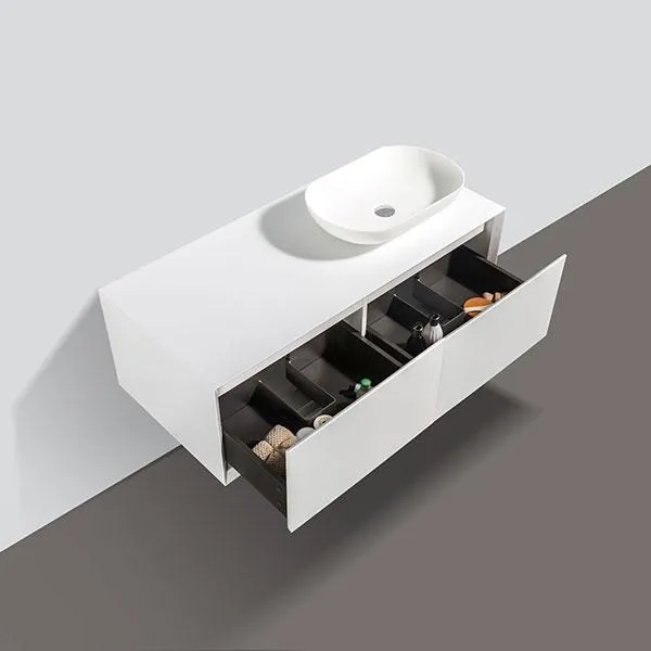 Mueble de baño MONTADO 120cm PALIO, blanco mate