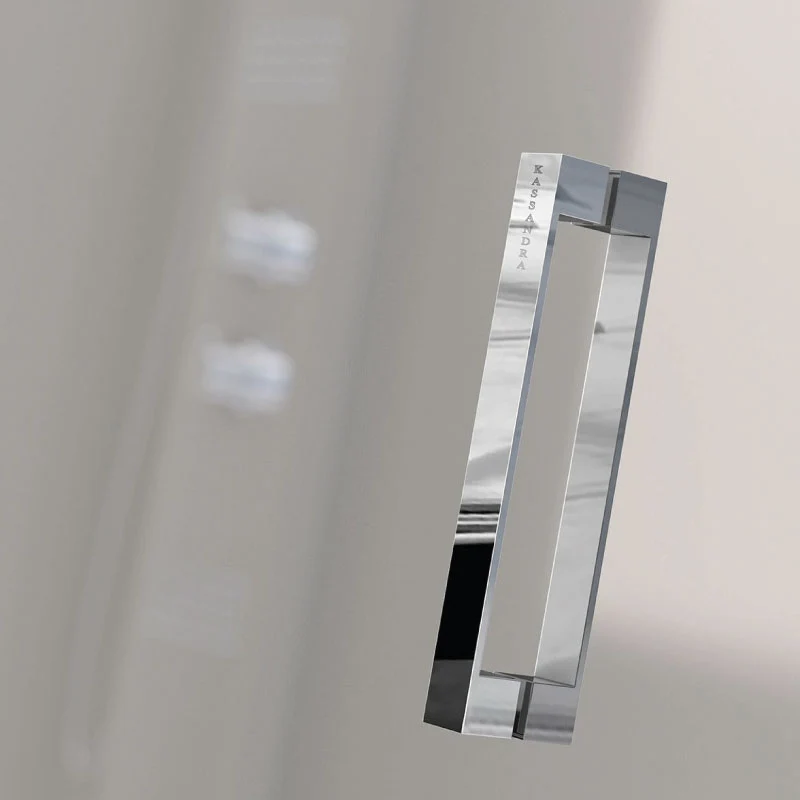 Mampara de ducha frontal + Puerta Corredera GLASÉ perfil Cromado