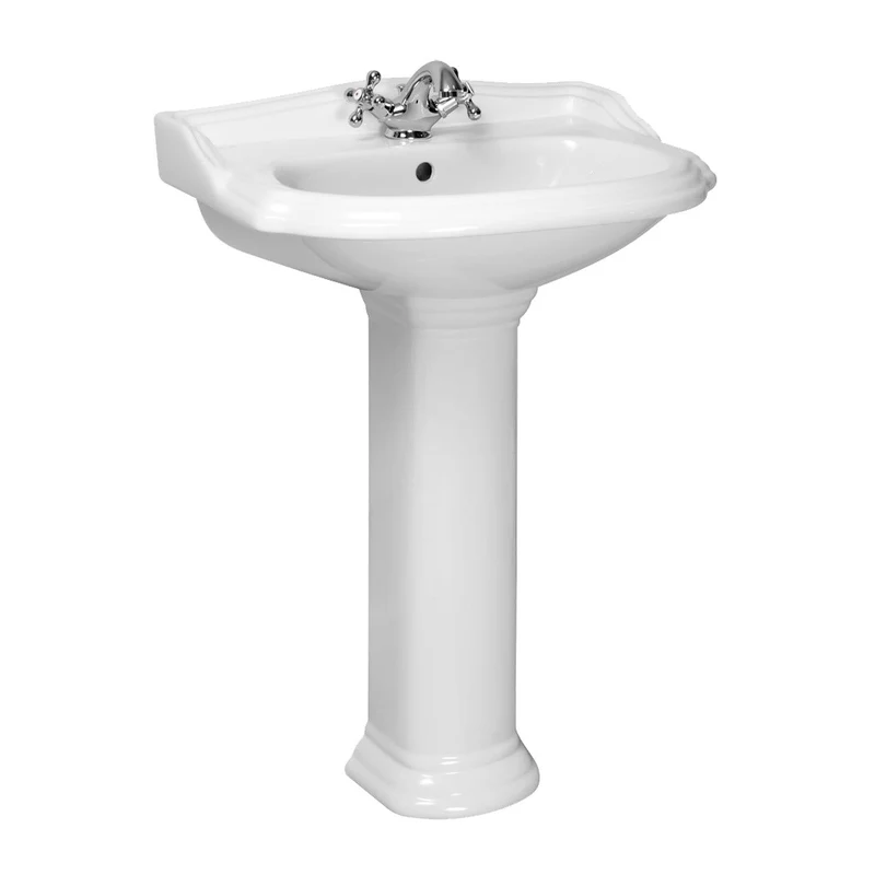 Lavabo de pedestal de cerámica retro ABERY de 58 cm
