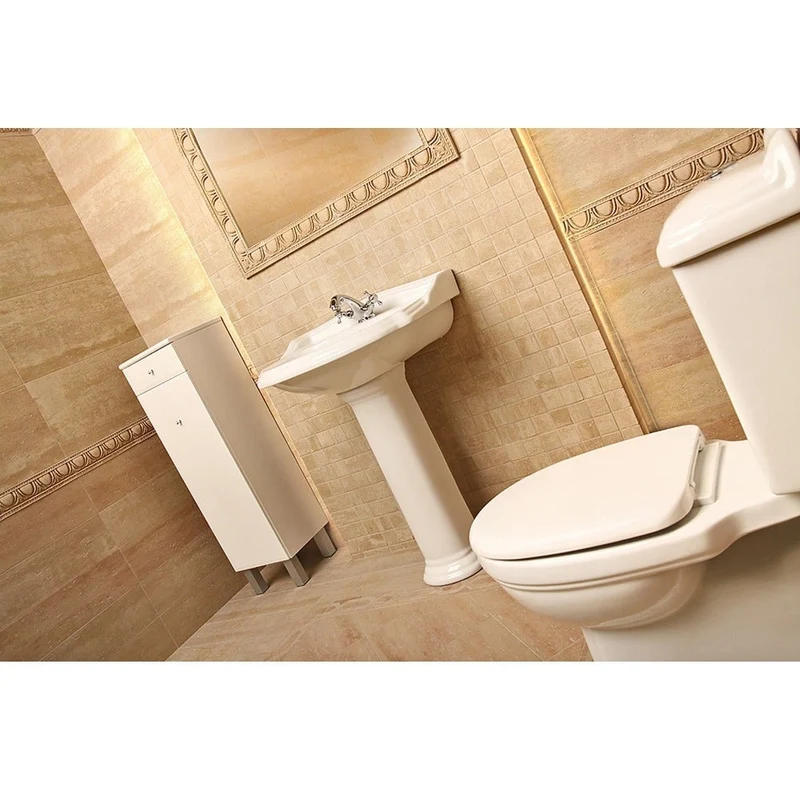 Lavabo de pedestal de cerámica retro ABERY de 58 cm