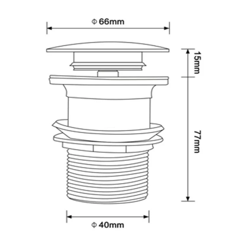 Válvula lavabo BAFFIN cromado
