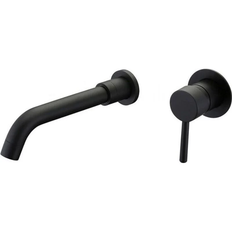 Grifo lavabo largo empotrado monomando CAIMAN negro largo