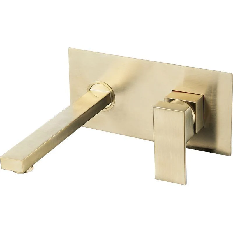 Grifo lavabo empotrado monomando TILSO oro cepillado