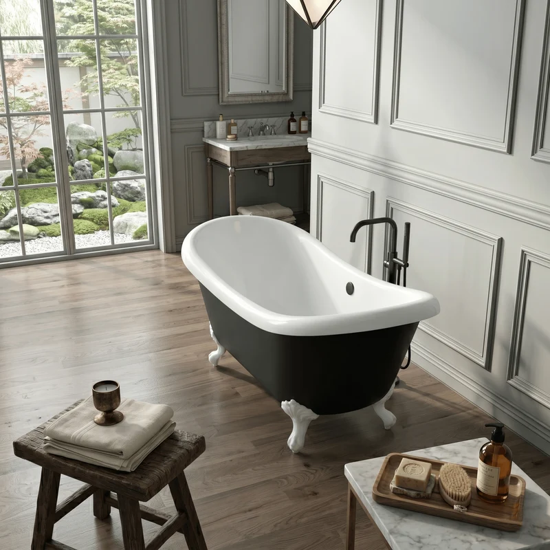 Bañera con patas DARLINGTON NEGRA