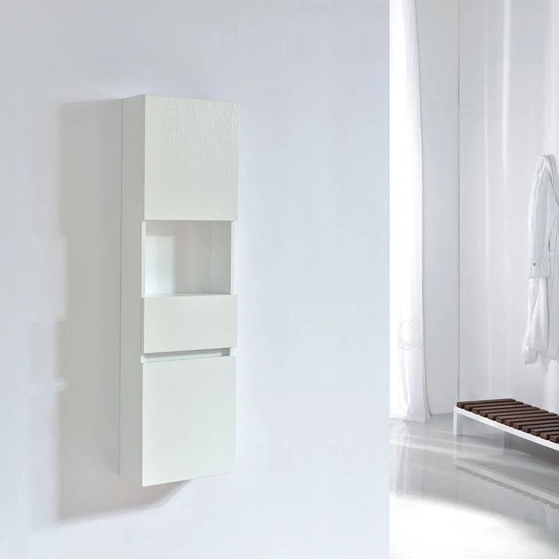 Armario ESSENTIEL 120 cm de largo acabado en fibra de madera blanco