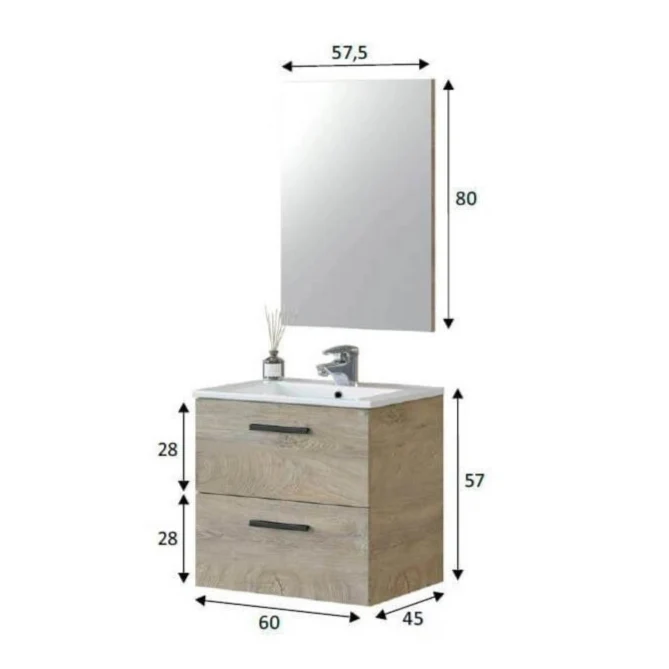 Mueble para baño Noa con lavabo