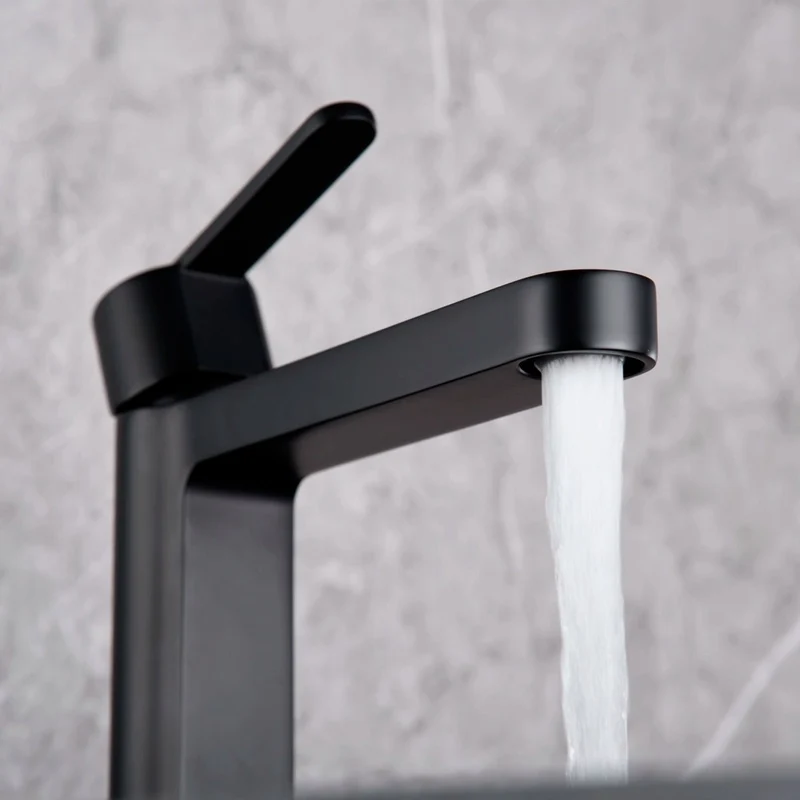 Grifo de lavabo monomando negro