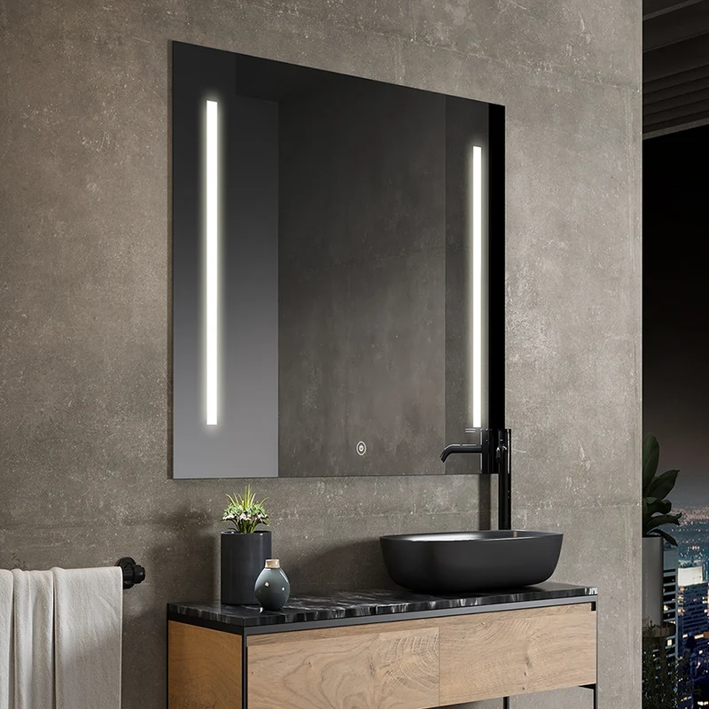 Miroir éclairage LED de salle de bain DEKA avec interrupteur tactile et anti-buée - 60x80cm