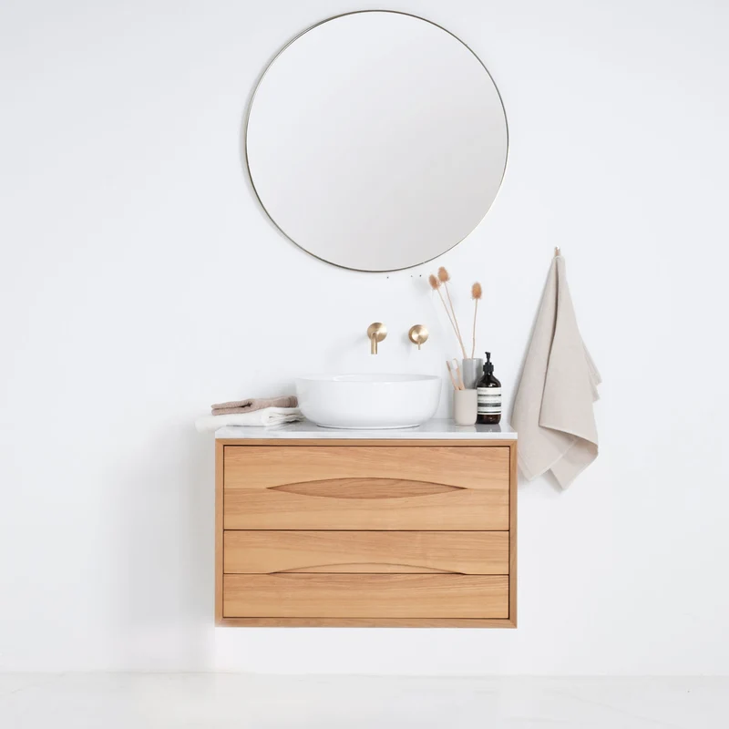Mueble de baño escandinavo - Bill - Roble - 80 cm