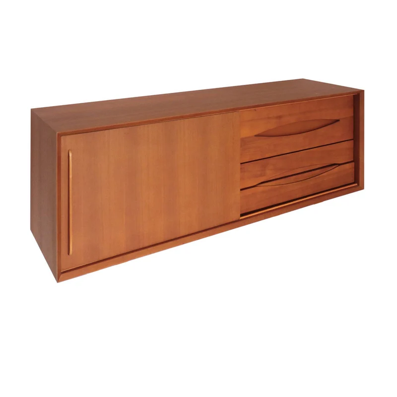 Mueble de baño flotante retro Bill - Teca - 150 cm