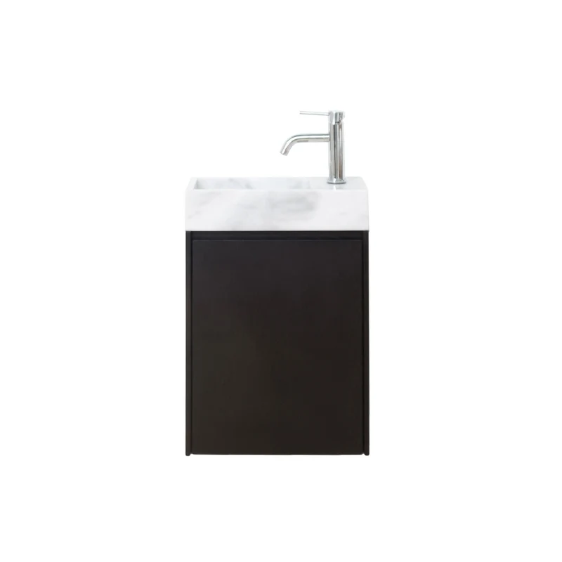 Lavamanos Krabi con mueble - Roble Negro - Mármol Blanco