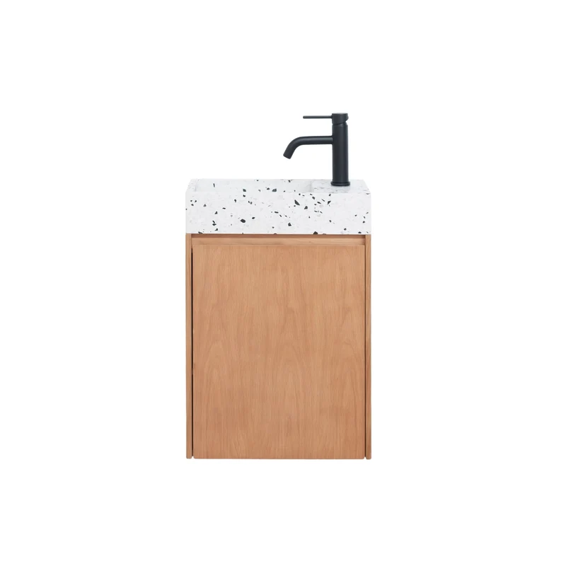 Lavamanos Krabi Inodoro Roble - Terrazo Blanco