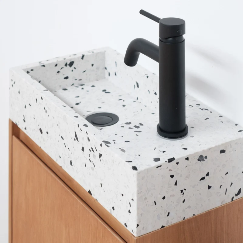 Lavamanos Krabi Inodoro Roble - Terrazo Blanco