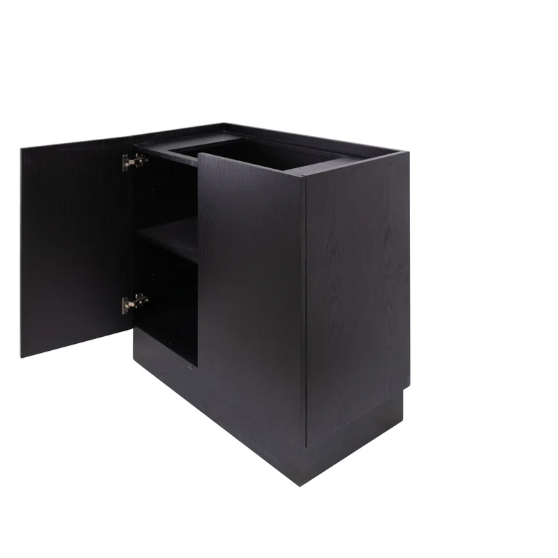 Mueble de baño escandinavo Felix - Roble negro - 84 cm