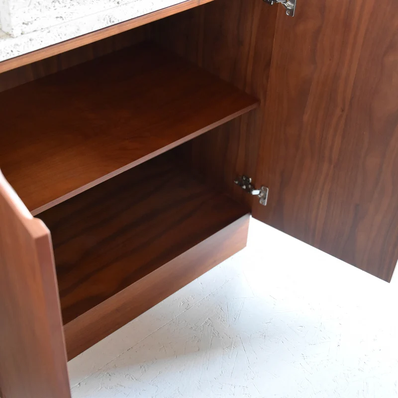 Mueble de baño Mid-Century Felix - Nogal - 84 cm