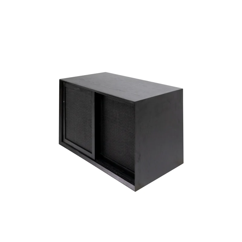 Mueble de baño minimalista - Ratán negro - Nestor - 80 cm