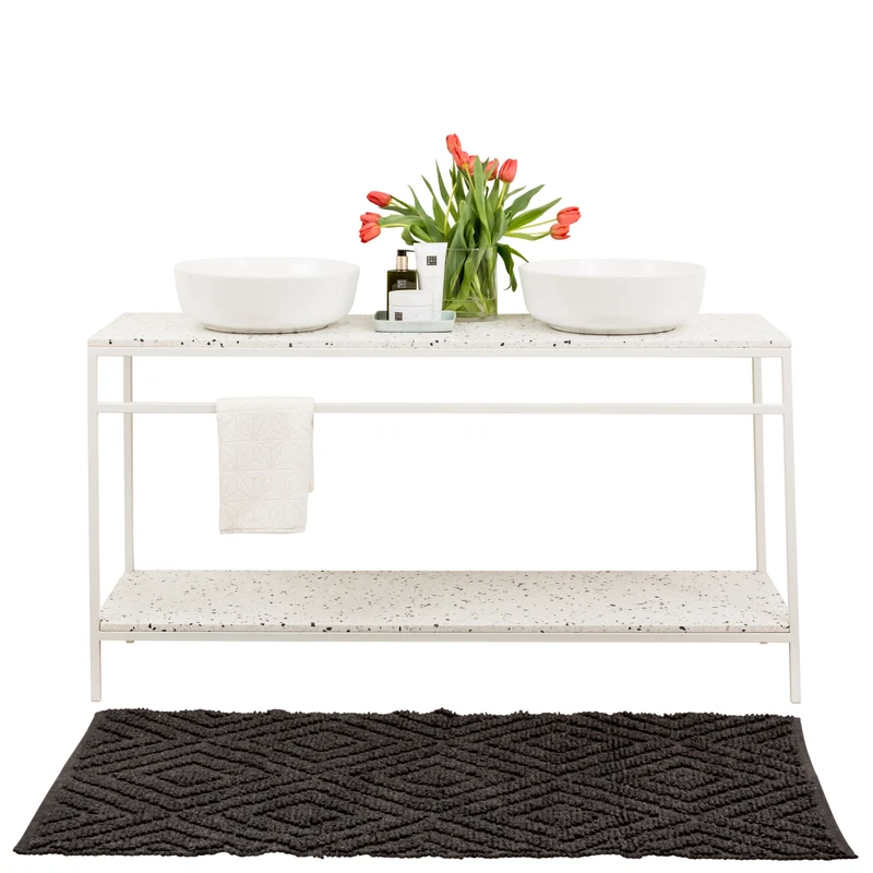 Placa base Gustaaf - Terrazo blanco - 150cm
