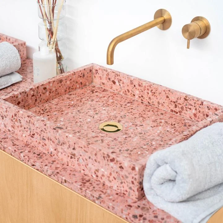 Lavabo de Terrazo Rosa - George