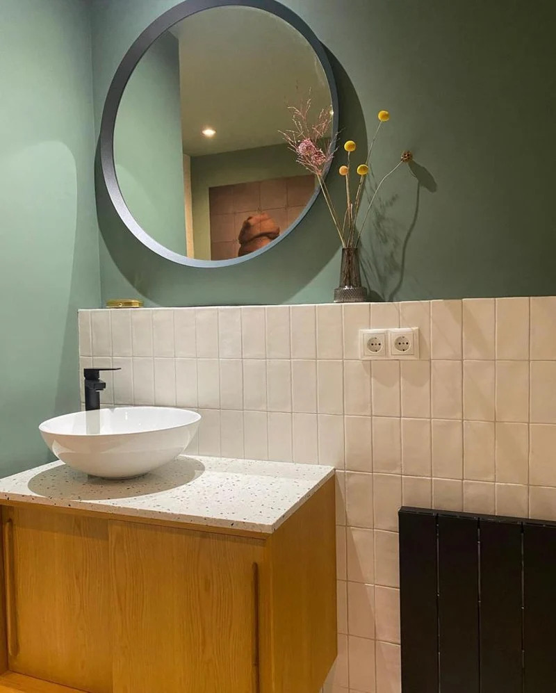 Mueble de baño escandinavo Nestor - Roble - 80 cm