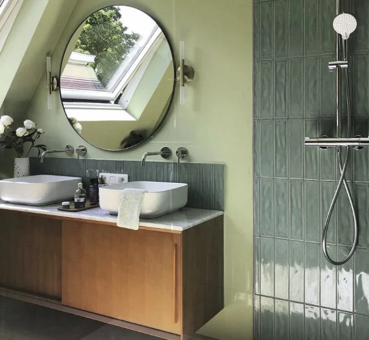 Mueble de baño Vintage Nestor - Teca - 150 cm