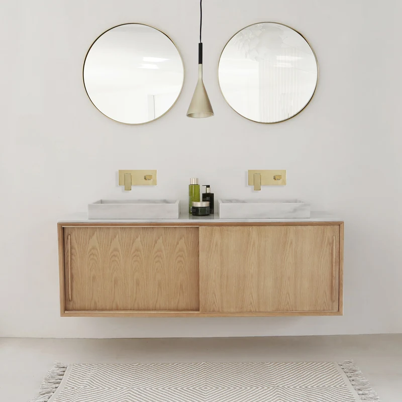 Mueble de baño escandinavo Nestor - Roble - 150 cm