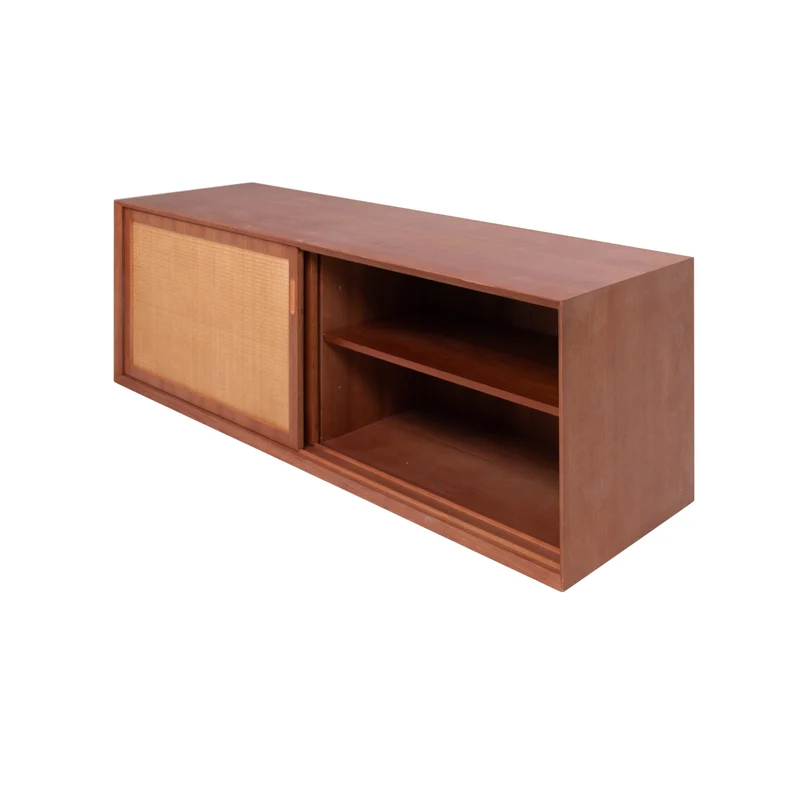 Mueble de baño Vintage Nestor - Teca - Ratán - 150 cm