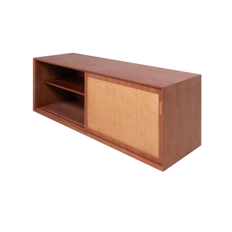 Mueble de baño Vintage Nestor - Teca - Ratán - 150 cm