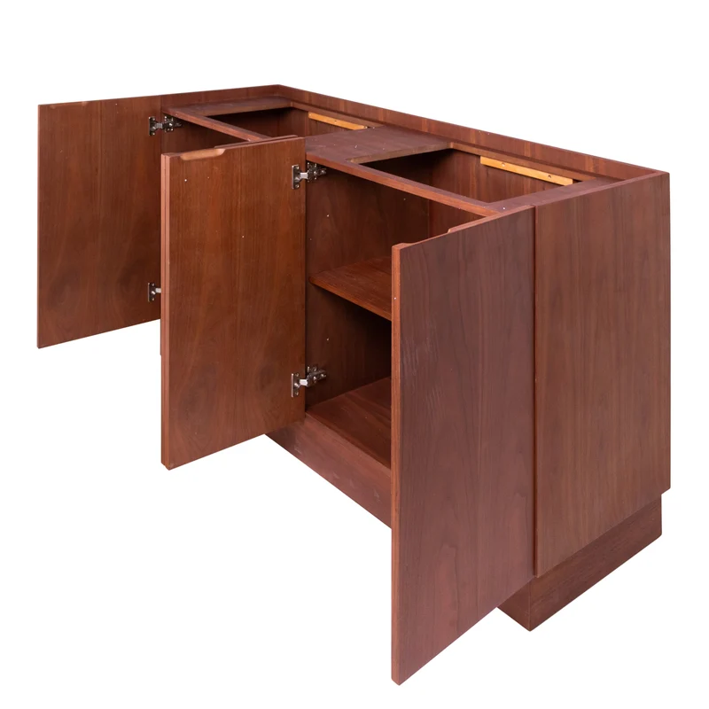 Mueble de baño Mid-Century Felix - Nogal - 154 cm
