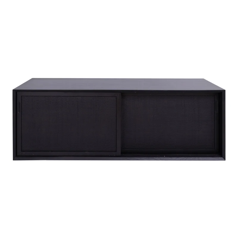 Mueble de baño - Ratán negro - Nestor - 150 cm