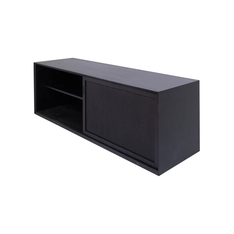 Mueble de baño - Ratán negro - Nestor - 150 cm