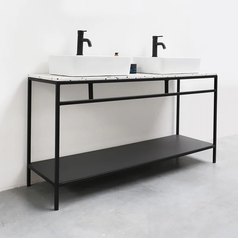 Placa base Gustaaf - Metal negro - 150cm