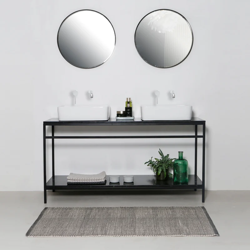 Placa base Gustaaf - Mármol negro - 150cm