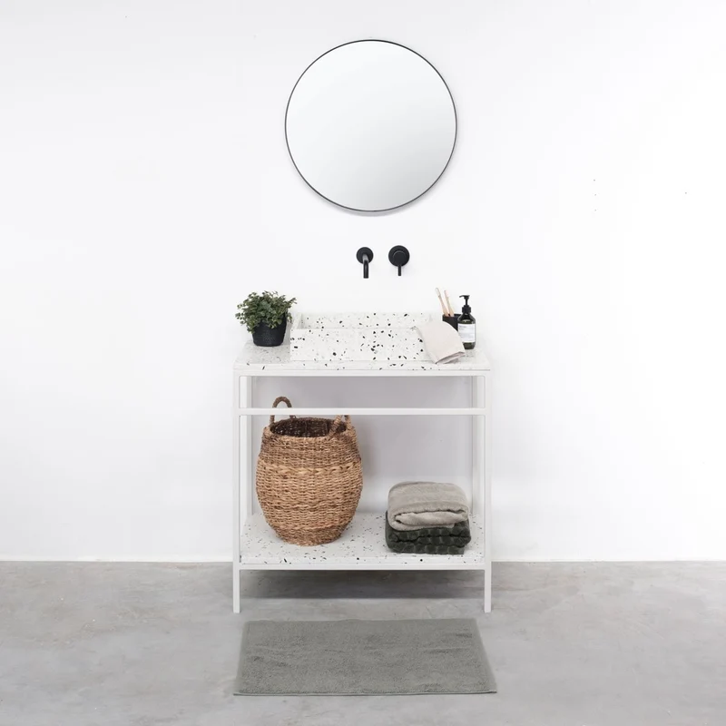 Estructura de mueble de baño - acero blanco - Jules - 80 cm