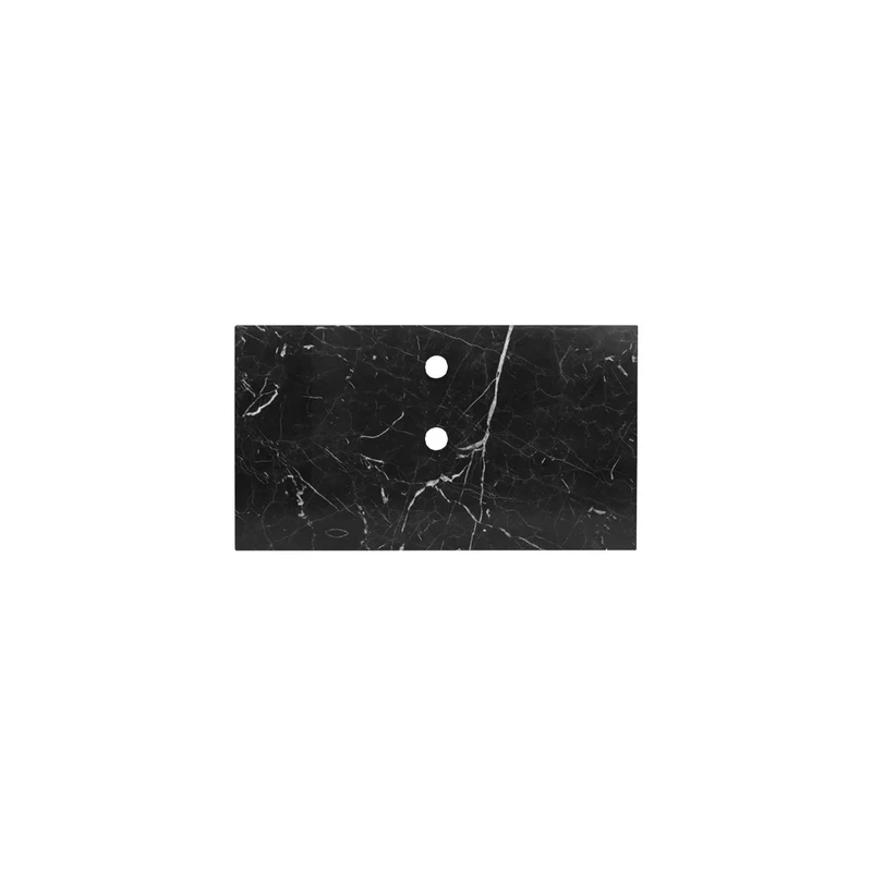 Plato de lavabo de mármol Marcel - Negro - 80cm