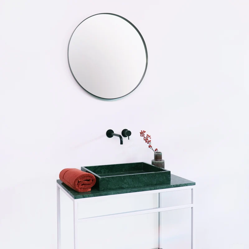 Plato de lavabo de mármol Marcel - Verde - 80cm