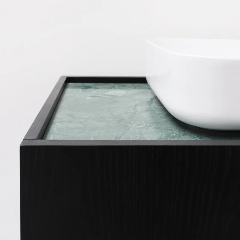 Plato de lavabo de mármol Marcel - Verde - 80cm