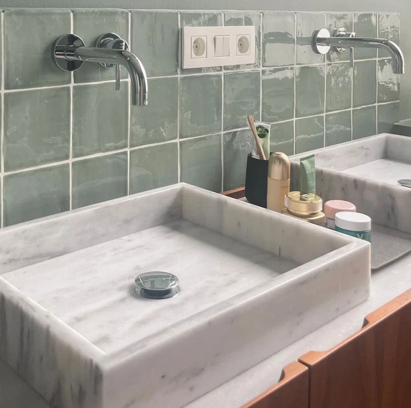 Lavabo Mármol blanco - George