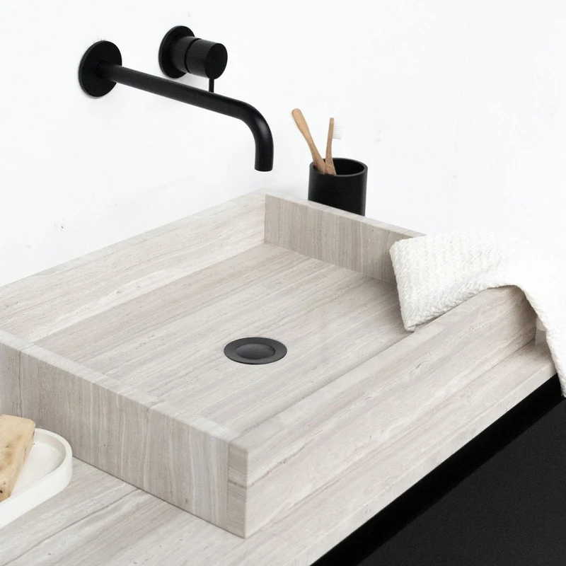 Lavabo de baño - Mármol beige - George