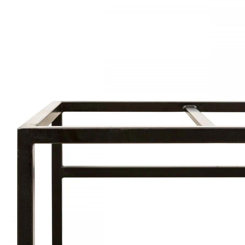 Mueble de baño con estructura de acero negro - Jules - 150 cm