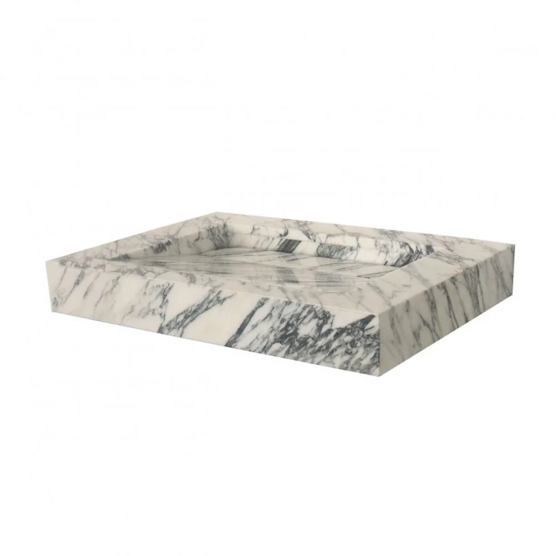 Lavabo suspendido - Remy - Mármol azul y blanco - 65 cm