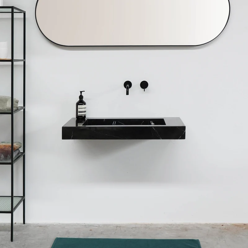 Lavabo de Mármol Remy - Flotante - Negro