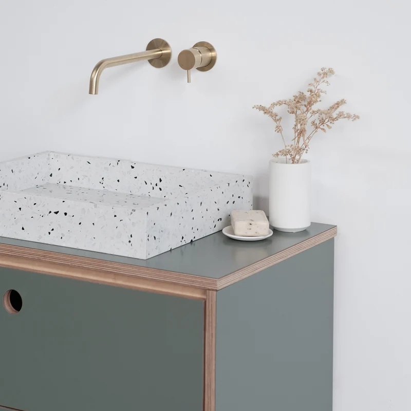 Terrazo para lavabo George - Blanco